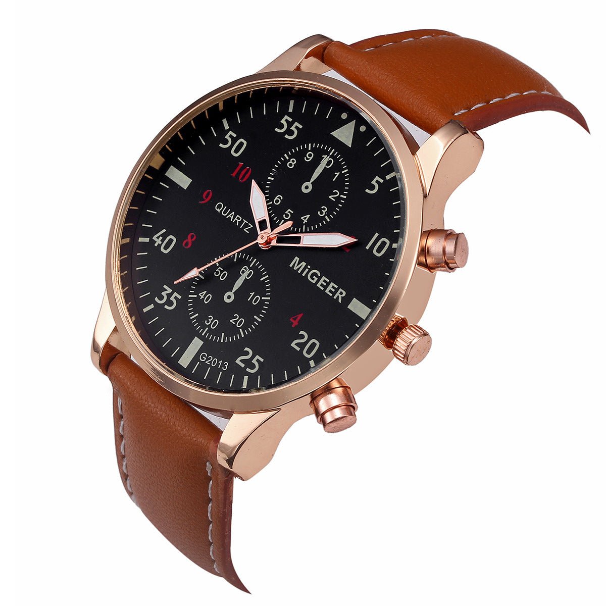 MIGEER Retro Design Men Watches Casual PU Leather Band Analog Alloy Quartz Wrist Watch Relogio masculino montre homme Clock New | Luxury Home Accessories | Heulog Glow