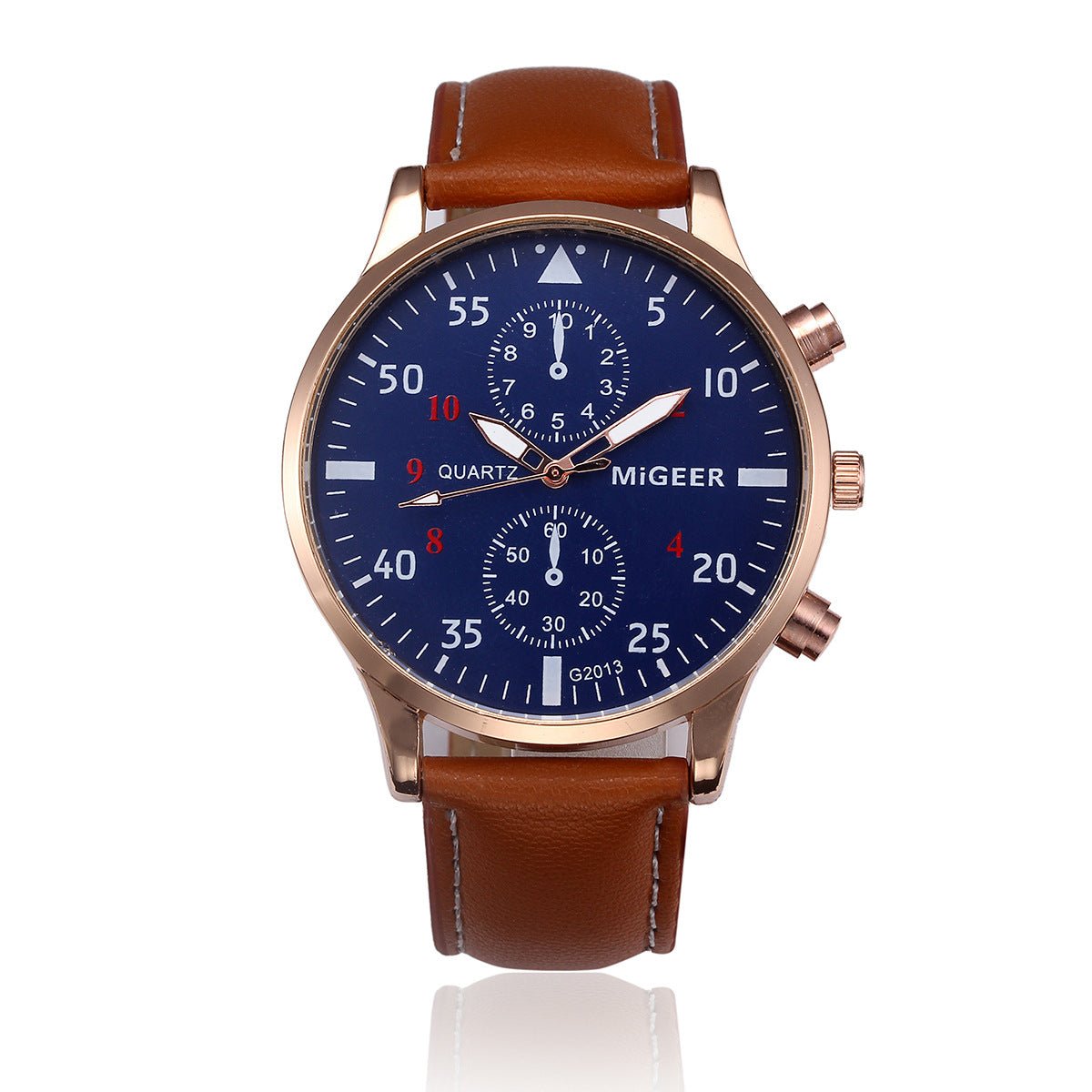 MIGEER Retro Design Men Watches Casual PU Leather Band Analog Alloy Quartz Wrist Watch Relogio masculino montre homme Clock New | Luxury Home Accessories | Heulog Glow