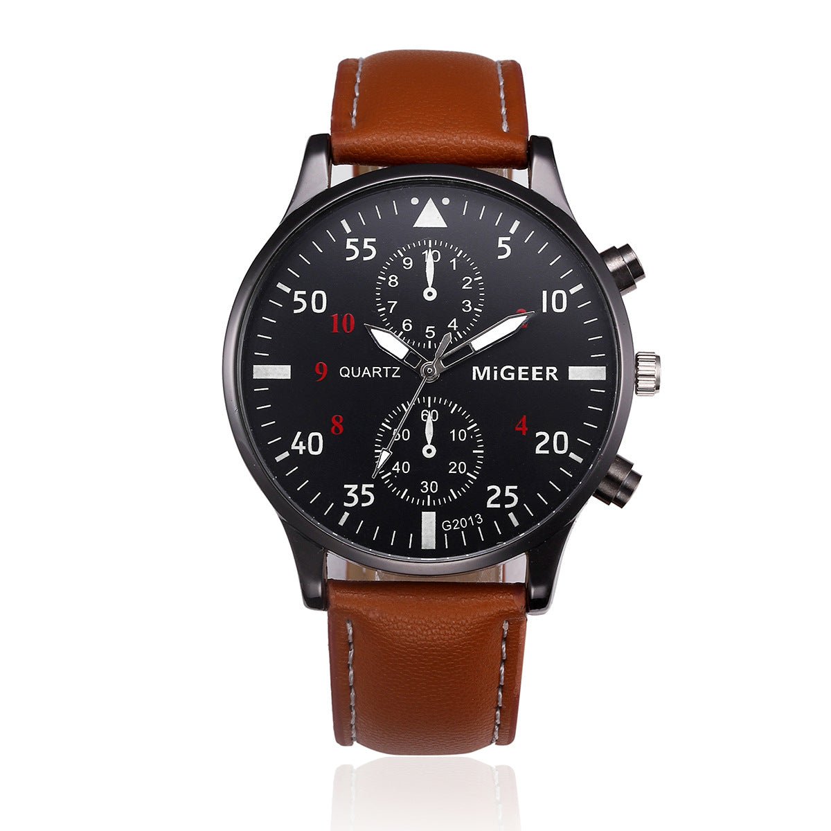 MIGEER Retro Design Men Watches Casual PU Leather Band Analog Alloy Quartz Wrist Watch Relogio masculino montre homme Clock New | Luxury Home Accessories | Heulog Glow