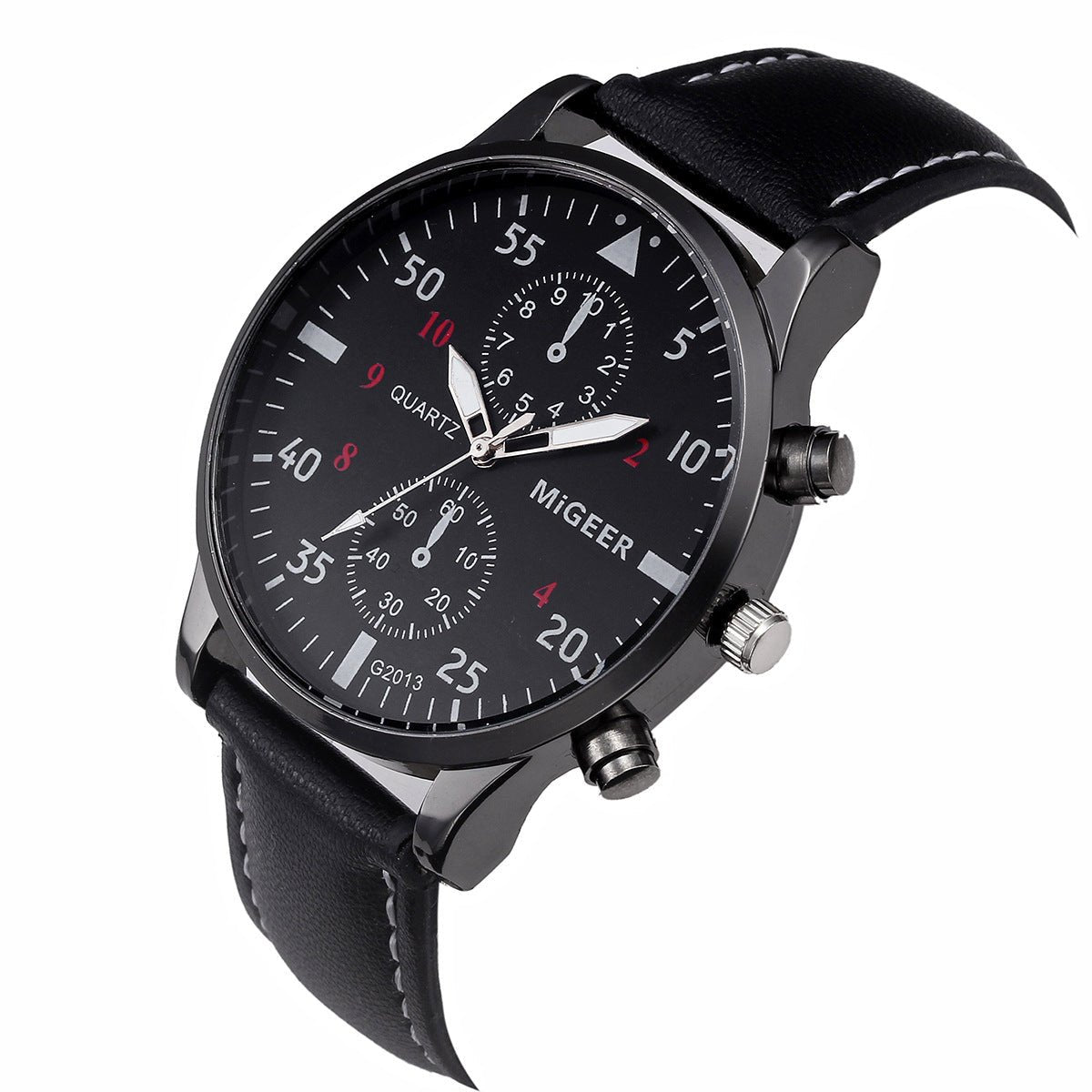 MIGEER Retro Design Men Watches Casual PU Leather Band Analog Alloy Quartz Wrist Watch Relogio masculino montre homme Clock New | Luxury Home Accessories | Heulog Glow