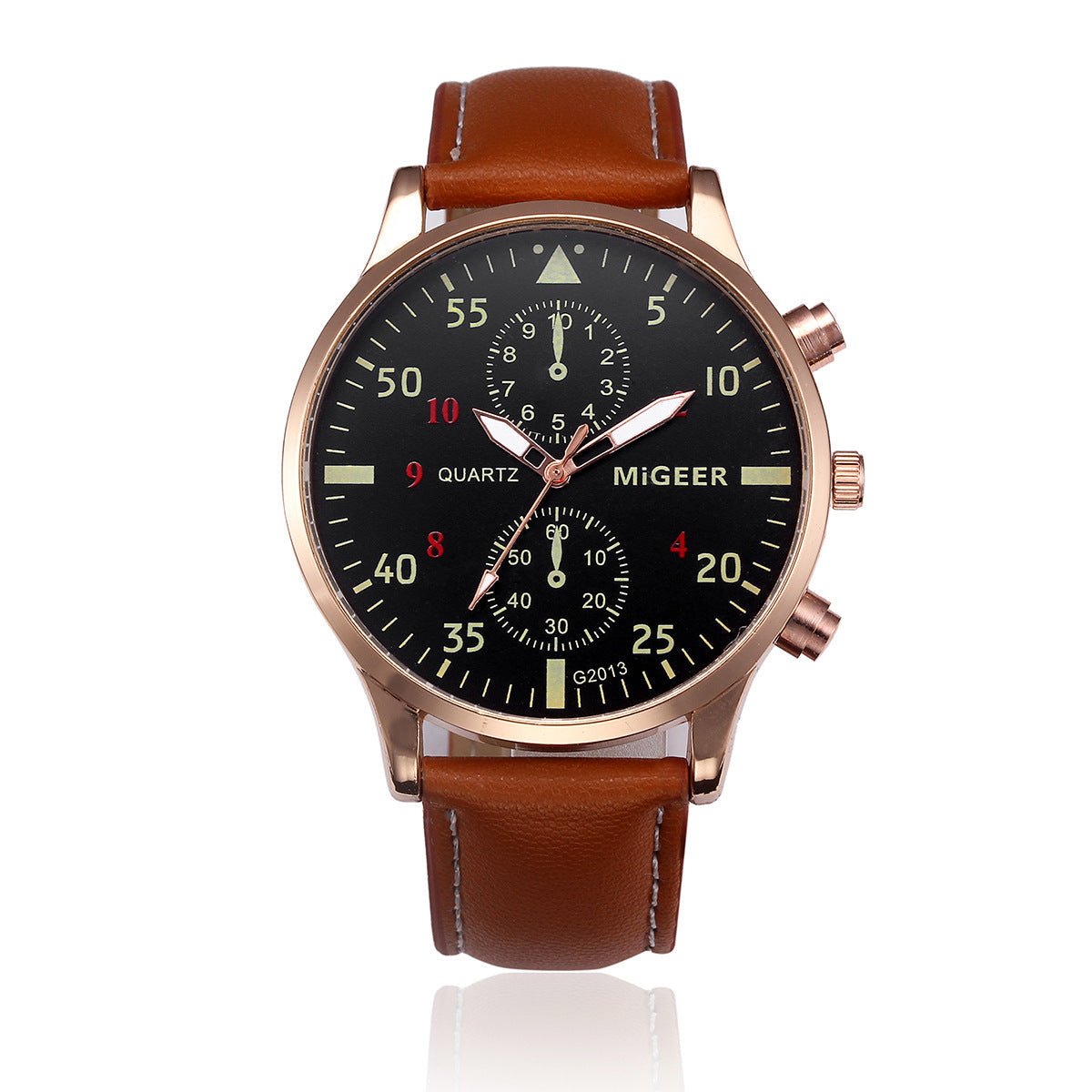 MIGEER Retro Design Men Watches Casual PU Leather Band Analog Alloy Quartz Wrist Watch Relogio masculino montre homme Clock New | Luxury Home Accessories | Heulog Glow