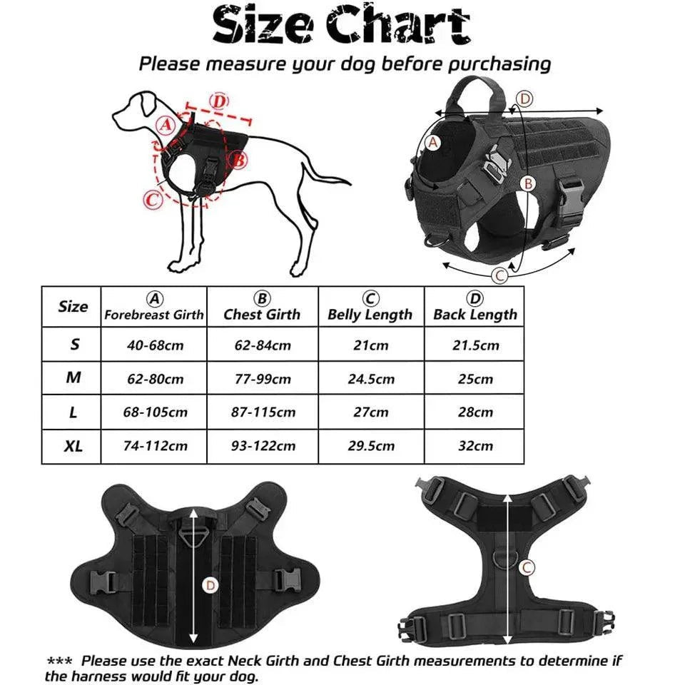 Military Grade Tactical Dog Harness Set | Luxury Home Accessories | Heulog Glow
