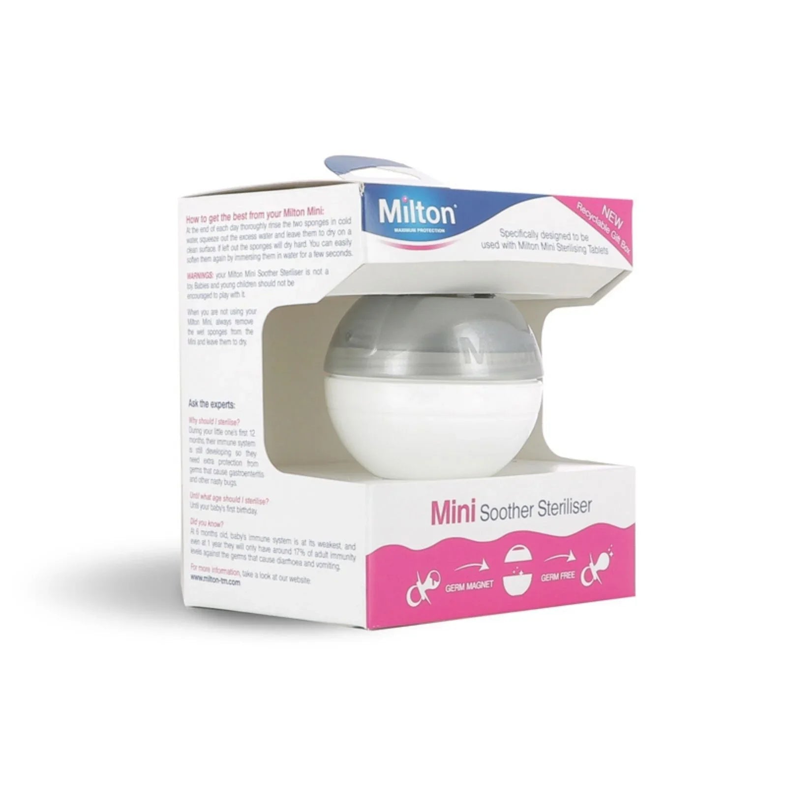 Milton Mini Soother Steriliser Silver | Luxury Home Accessories | Heulog Glow