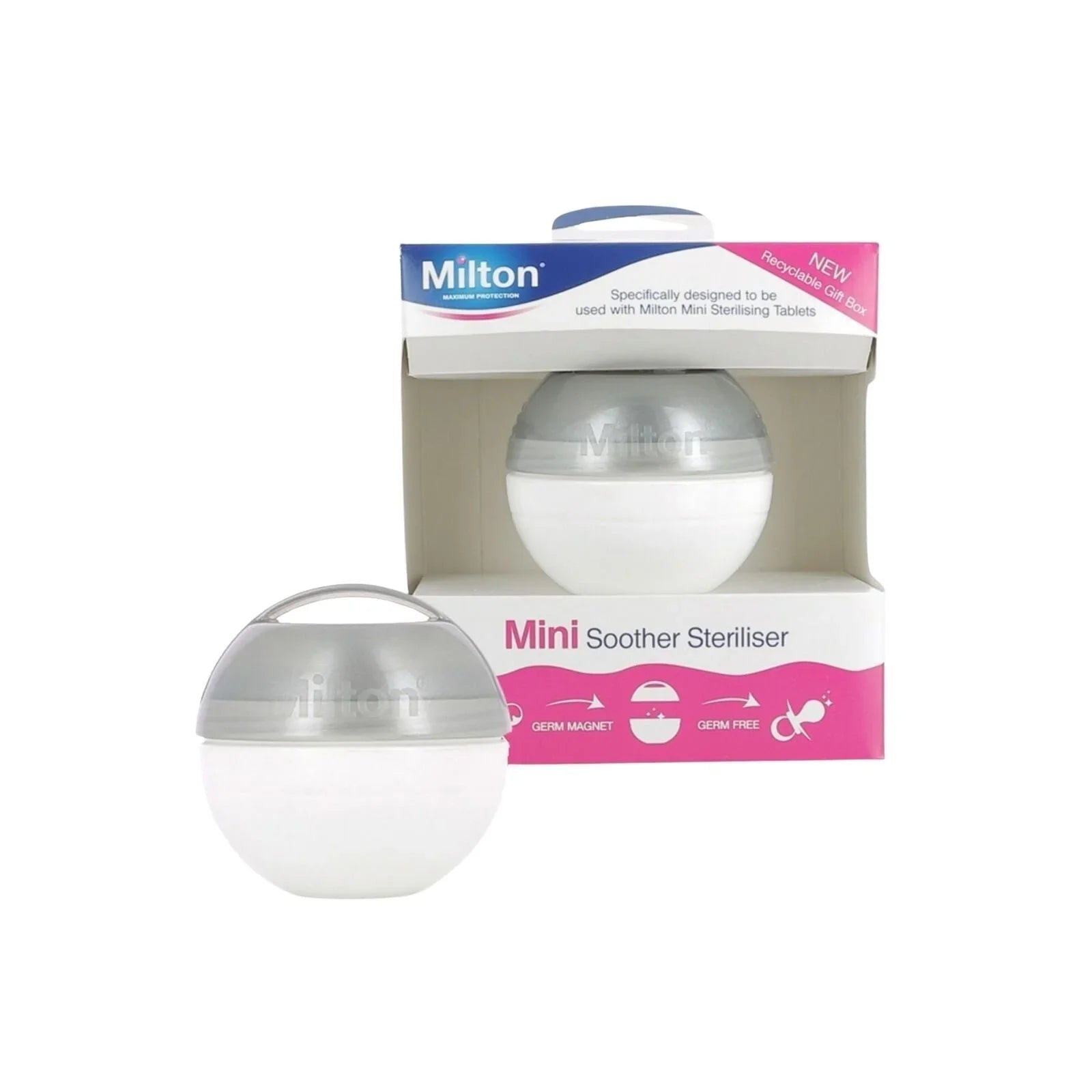 Milton Mini Soother Steriliser Silver | Luxury Home Accessories | Heulog Glow