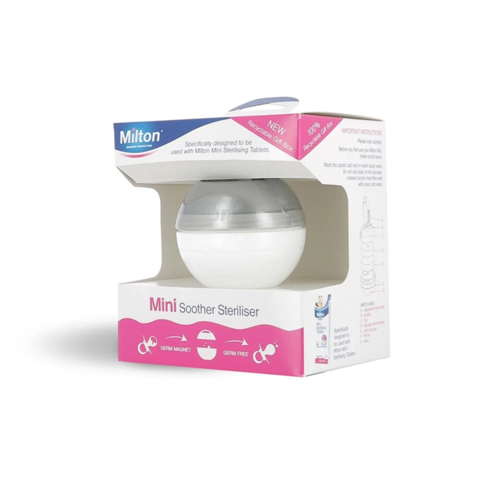 Milton Mini Soother Steriliser Silver | Luxury Home Accessories | Heulog Glow