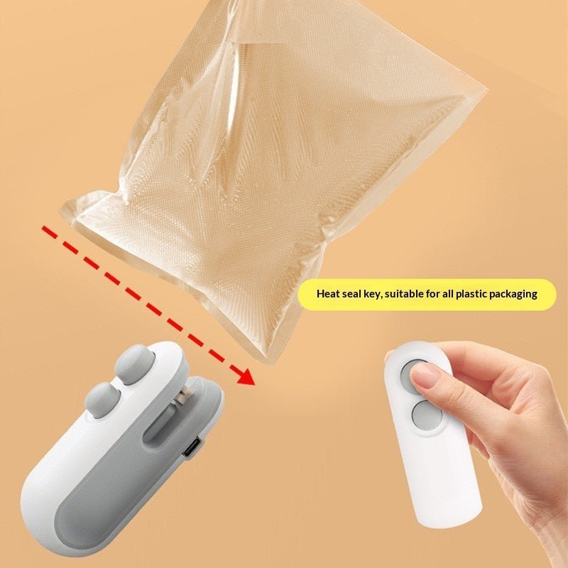 Mini 2 In 1 Sealer Heat Sealer Bag Opening Machine For Snacks Home USB Sealer Vacuum Sealer Snacks Plastic Bag Heat Sealer | Luxury Home Accessories | Heulog Glow