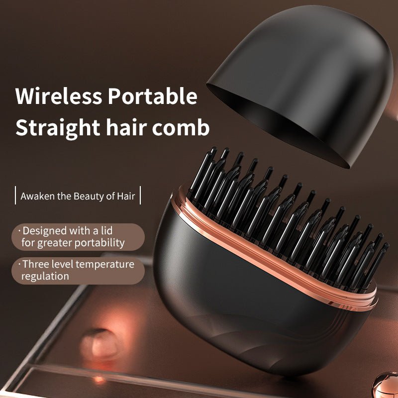Mini Hair Straightening Comb Wireless Charging Portable Multifunctional Hair Care Not Hurt Hair Styling Comb Hair Straightener | Luxury Home Accessories | Heulog Glow