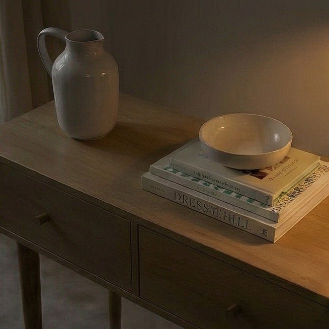 Minimalist Mango Oslo Console, Dressing Table, and Desk | Luxury Home Accessories | Heulog Glow