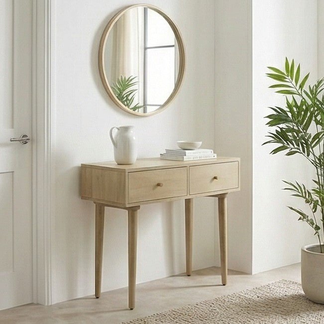 Minimalist Mango Oslo Console, Dressing Table, and Desk | Luxury Home Accessories | Heulog Glow