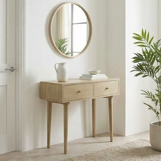 Minimalist Mango Oslo Console, Dressing Table, and Desk | Luxury Home Accessories | Heulog Glow