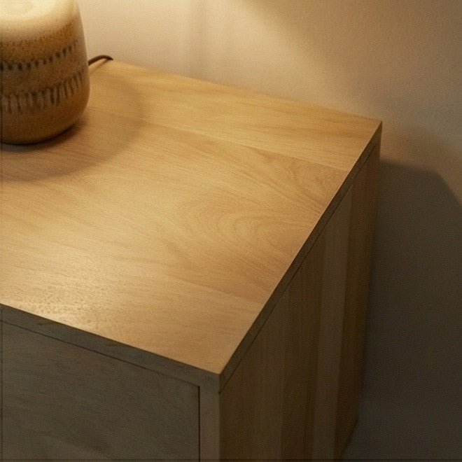 Minimalist Mango Wood Oslo Bedside Table | Luxury Home Accessories | Heulog Glow
