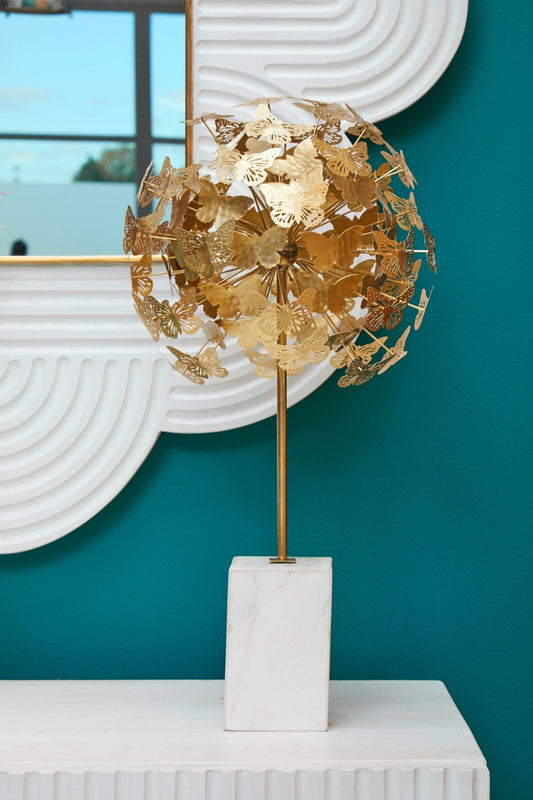 Mirano Gold Finish Butterfly Sculpture | Luxury Home Accessories | Heulog Glow