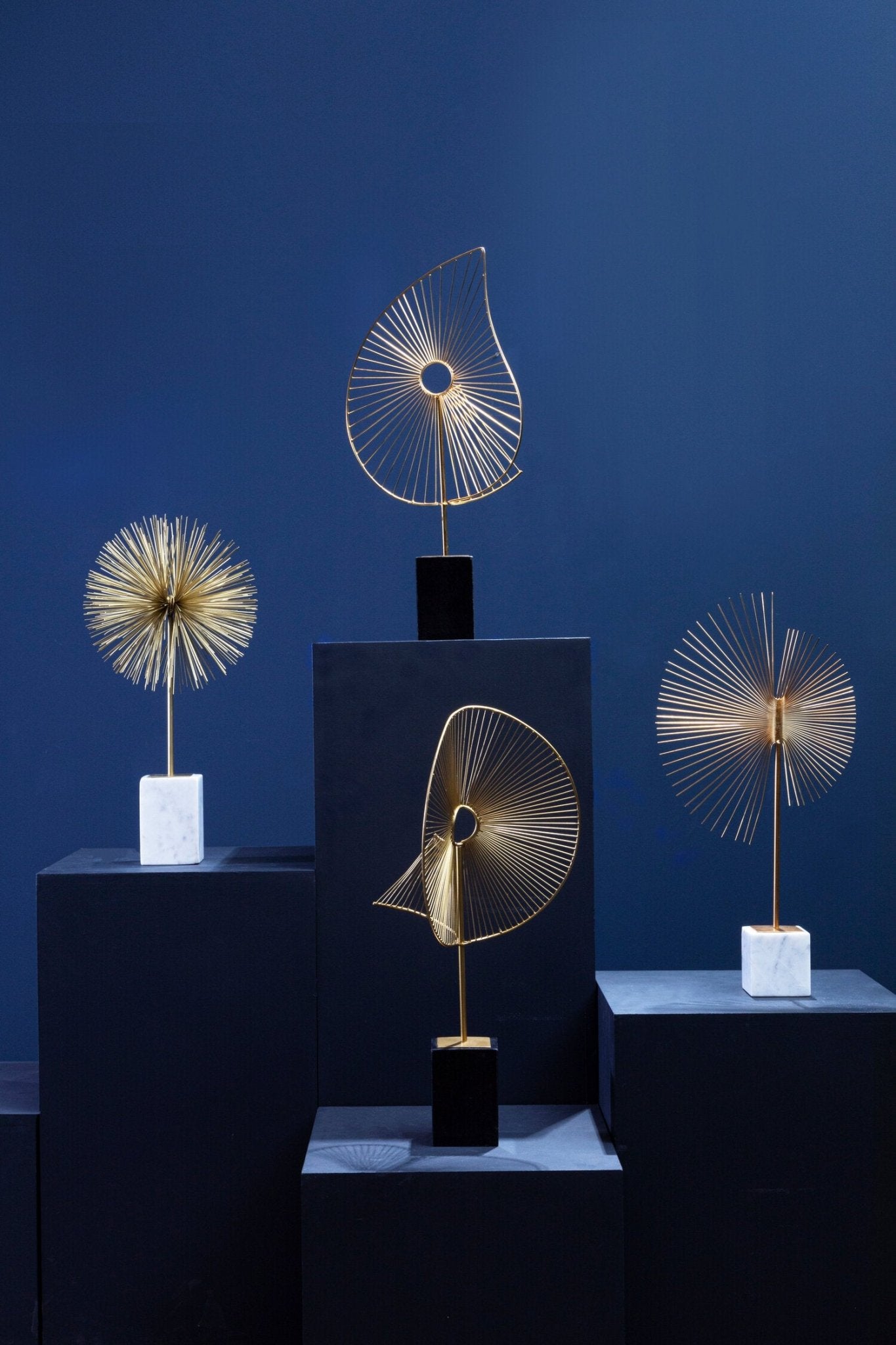 Mirano Gold Finish Spiral Sculpture | Luxury Home Accessories | Heulog Glow