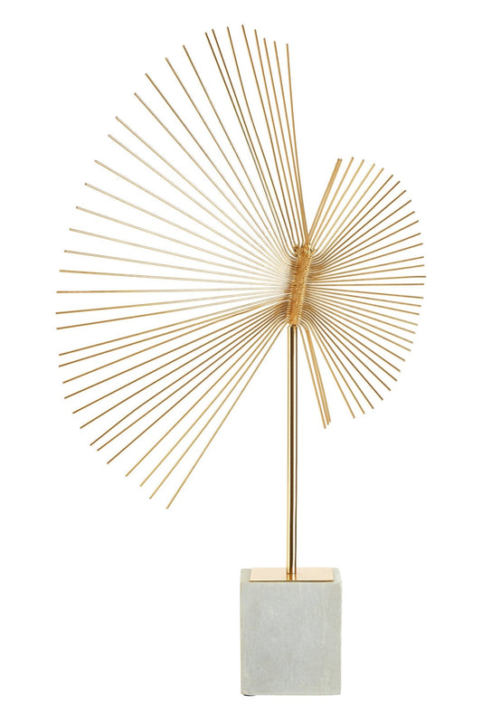 Mirano Gold Finish Spiral Sculpture | Luxury Home Accessories | Heulog Glow