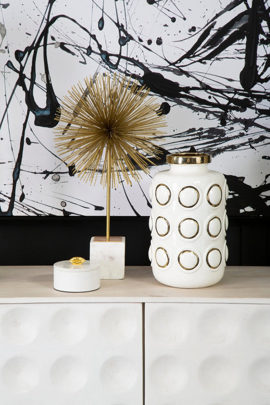 Mirano Gold Finish Starburst Sculpture | Luxury Home Accessories | Heulog Glow