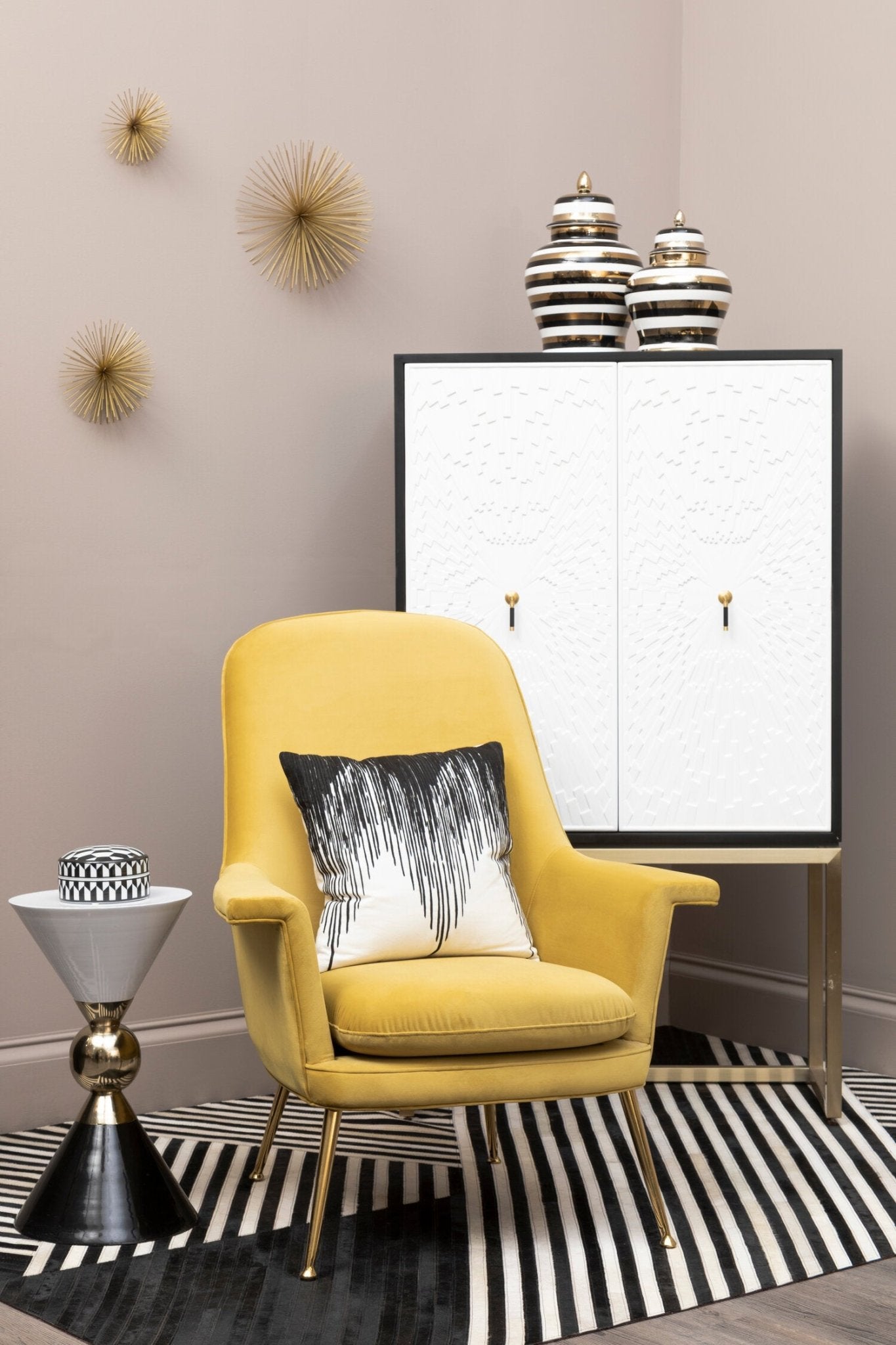 Mirano Set Of 3 Gold Finish Starburst Wall Decor | Luxury Home Accessories | Heulog Glow