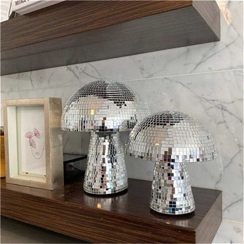 Mirror Glass Brick Mushroom Disco Ball Upholstery | Luxury Home Accessories | Heulog Glow