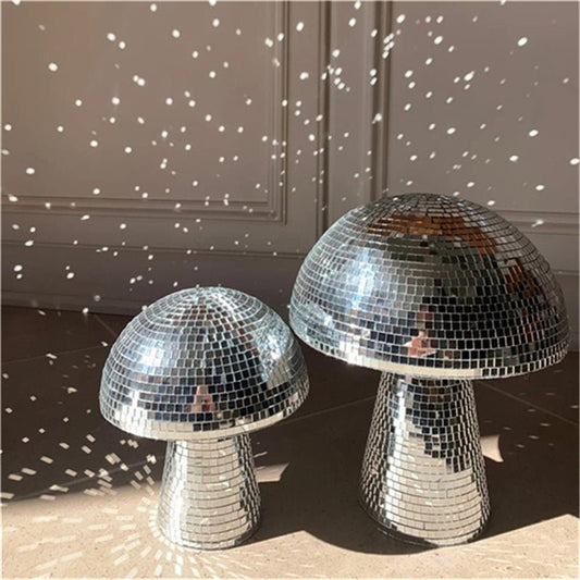 Mirror Glass Brick Mushroom Disco Ball Upholstery | Luxury Home Accessories | Heulog Glow