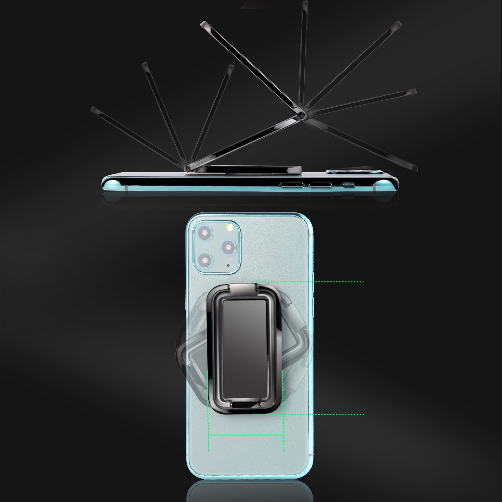 Mobile Phone Holder Folding Ring Buckle Desktop Tablet Retractable | Luxury Home Accessories | Heulog Glow