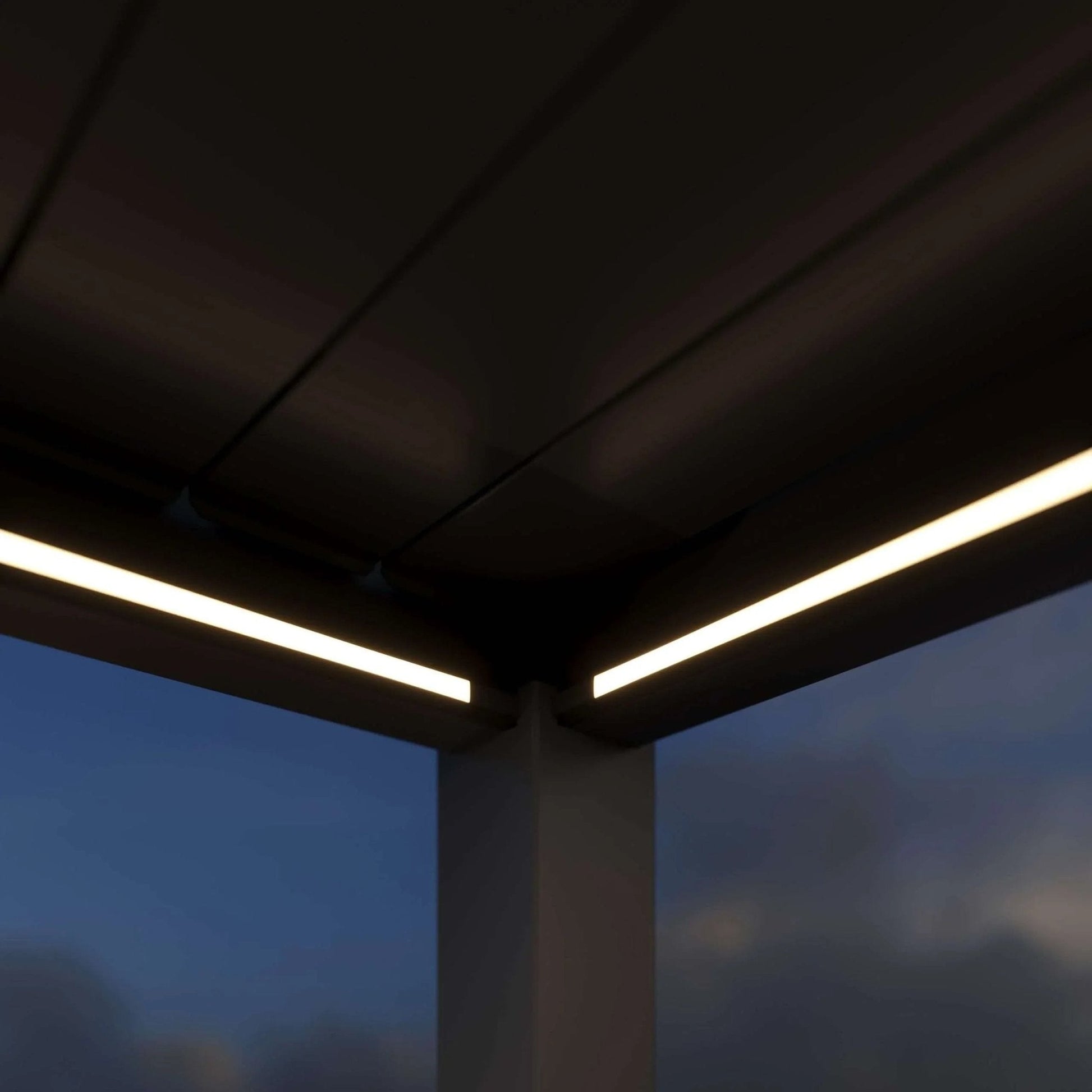 Modena Aluminium Pergola 4m x 3m Free Standing with LED Package | Luxury Home Accessories | Heulog Glow