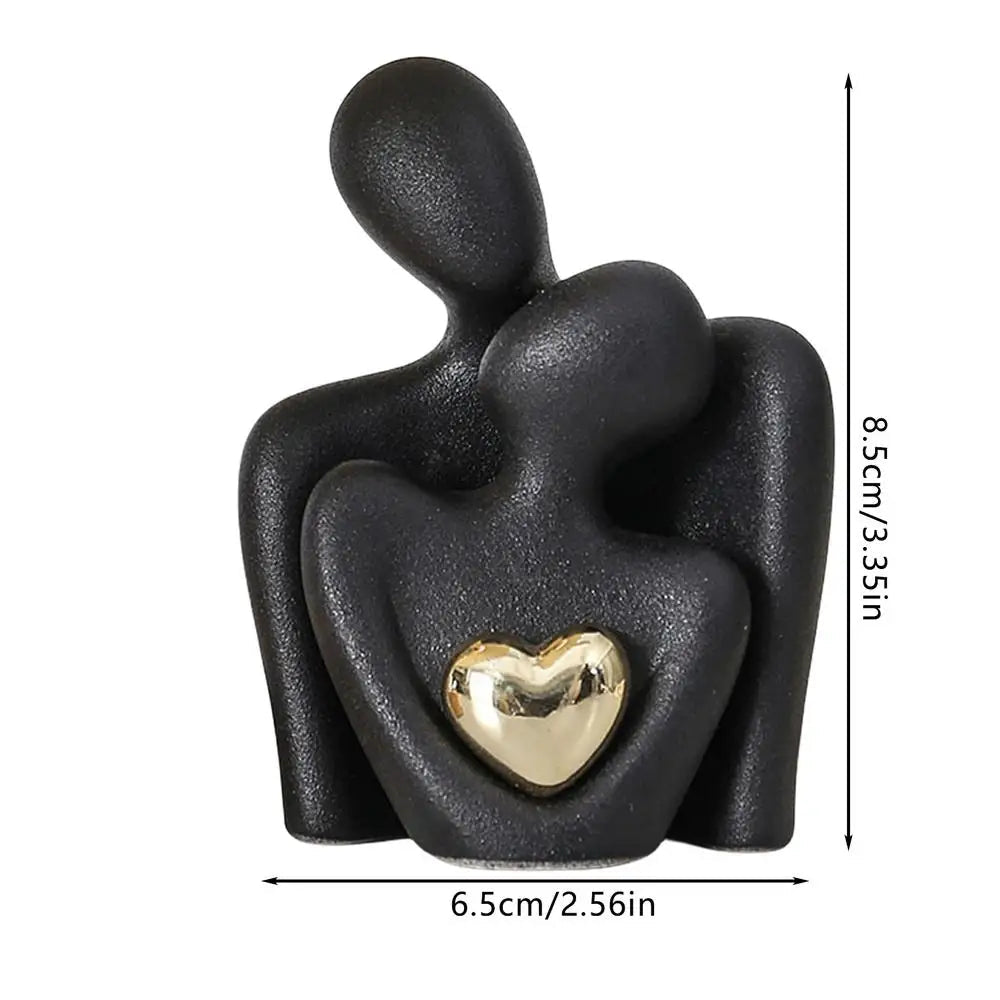 Modern Decorative Abstract Couple Statue | Luxury Home Accessories | Heulog Glow