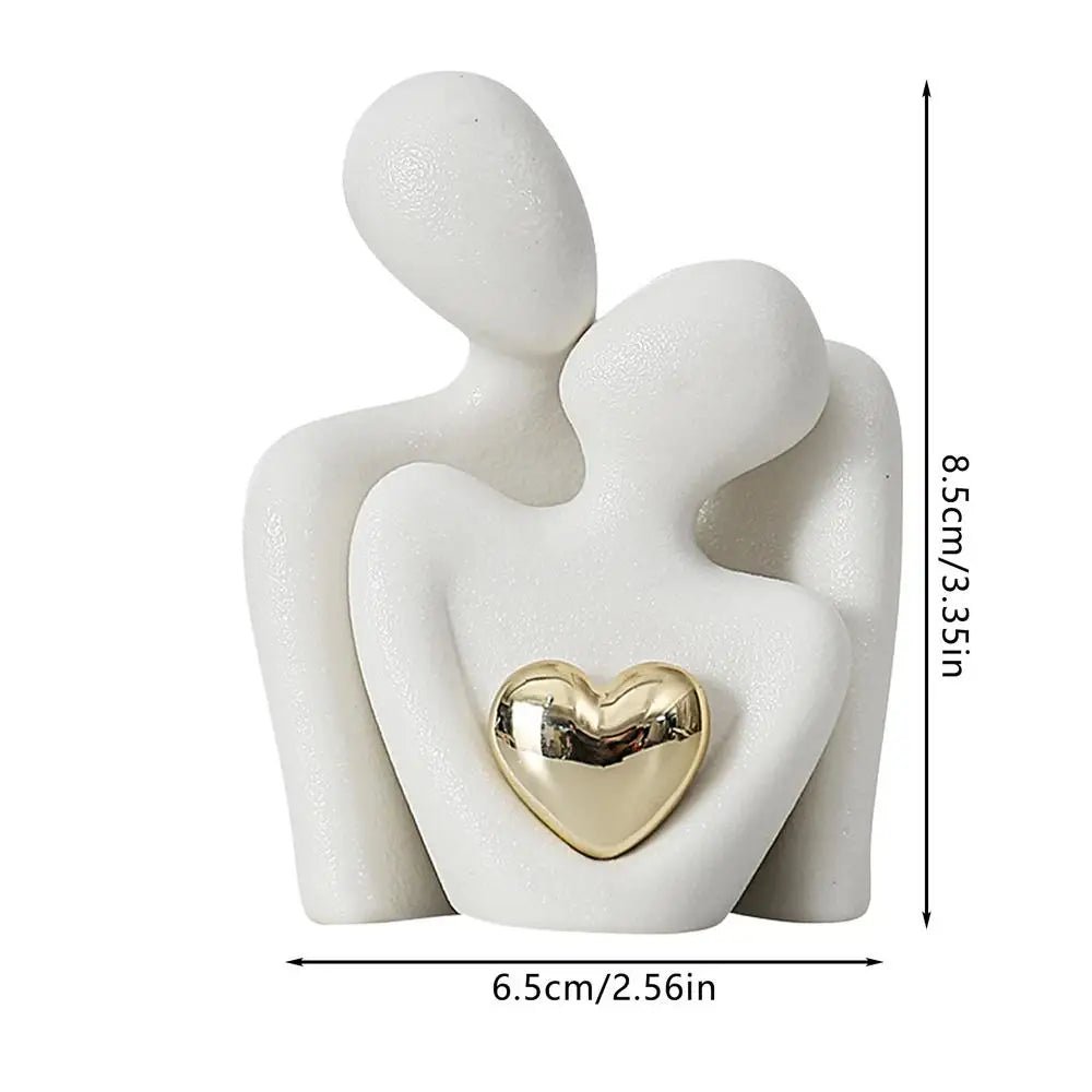 Modern Decorative Abstract Couple Statue | Luxury Home Accessories | Heulog Glow
