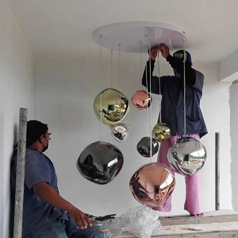 Modern Lava LED Chandeliers PVC Lighting | Luxury Home Accessories | Heulog Glow