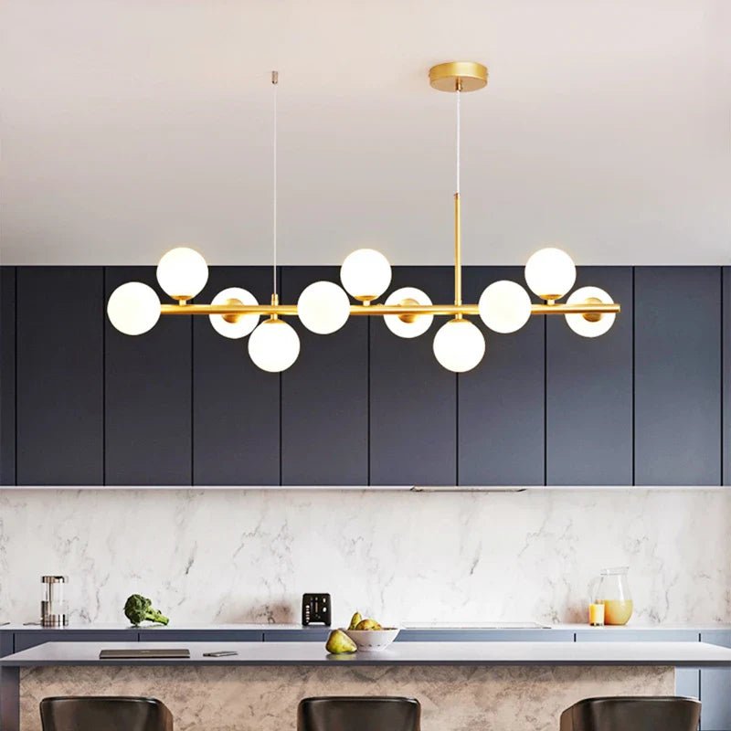 Modern LED Glass Ball 11 Heads Hanging Lamp | Luxury Home Accessories | Heulog Glow