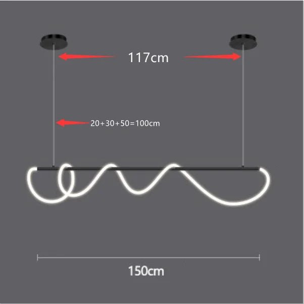 Modern Long Hose Led Ceiling Chandelier | Luxury Home Accessories | Heulog Glow