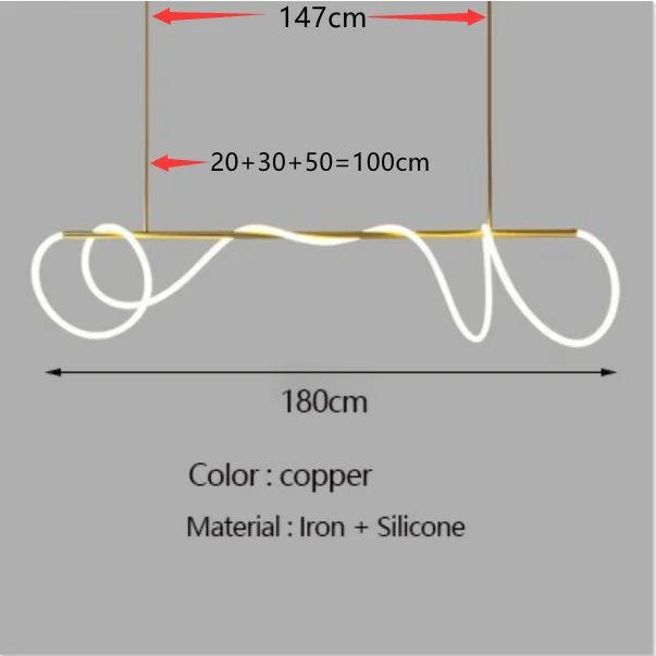 Modern Long Hose Led Ceiling Chandelier | Luxury Home Accessories | Heulog Glow