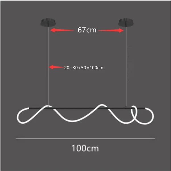 Modern Long Hose Led Ceiling Chandelier | Luxury Home Accessories | Heulog Glow