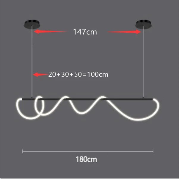 Modern Long Hose Led Ceiling Chandelier | Luxury Home Accessories | Heulog Glow