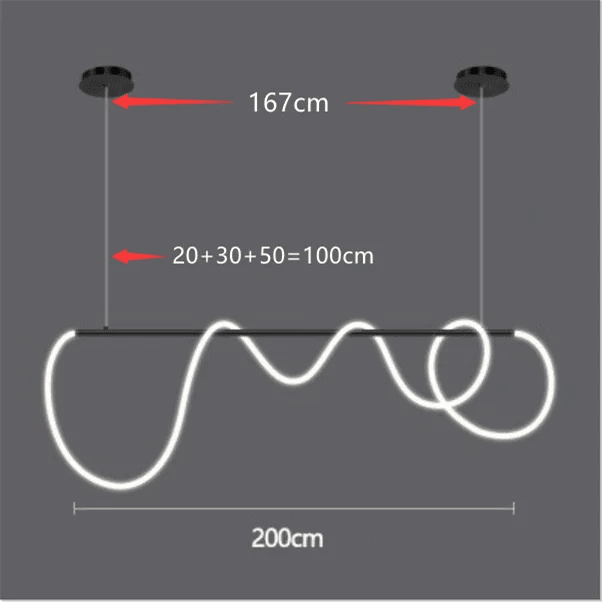 Modern Long Hose Led Ceiling Chandelier | Luxury Home Accessories | Heulog Glow