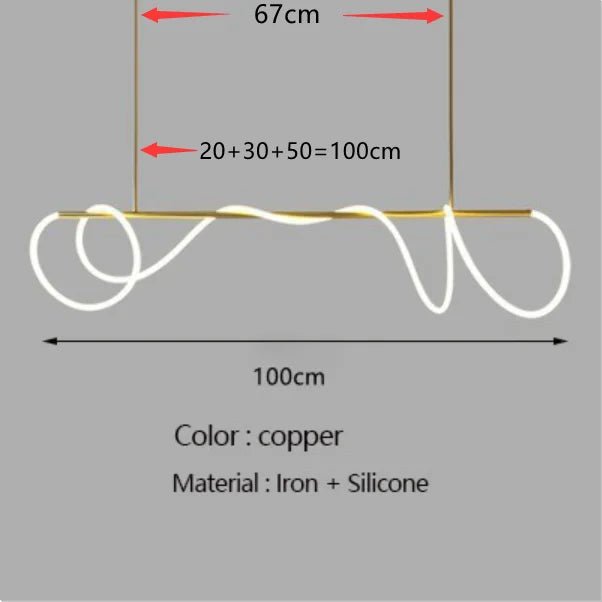 Modern Long Hose Led Ceiling Chandelier | Luxury Home Accessories | Heulog Glow