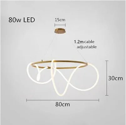 Modern Long Hose Led Ceiling Chandelier | Luxury Home Accessories | Heulog Glow