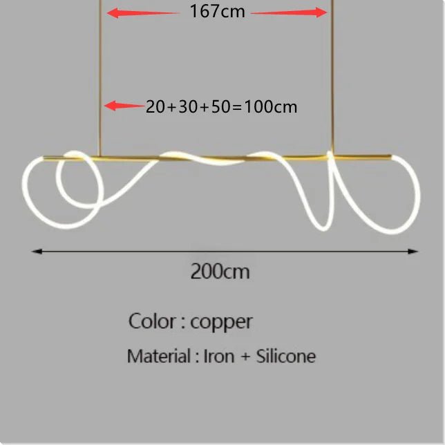 Modern Long Hose Led Ceiling Chandelier | Luxury Home Accessories | Heulog Glow