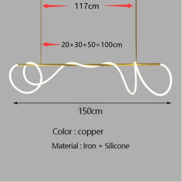Modern Long Hose Led Ceiling Chandelier | Luxury Home Accessories | Heulog Glow