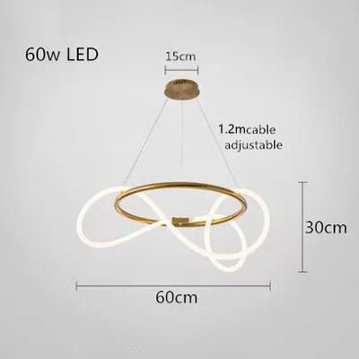 Modern Long Hose Led Ceiling Chandelier | Luxury Home Accessories | Heulog Glow