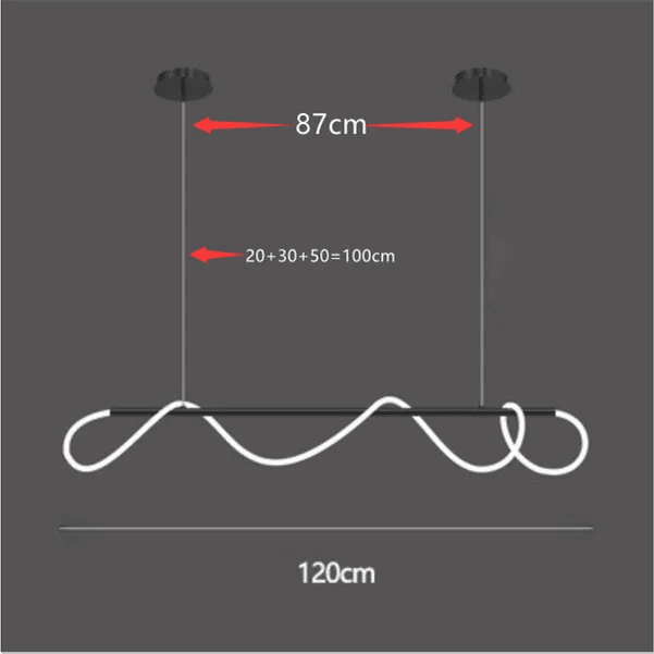 Modern Long Hose Led Ceiling Chandelier | Luxury Home Accessories | Heulog Glow