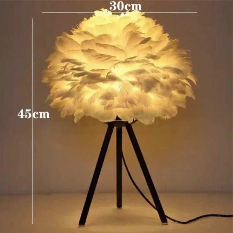 Modern Simple Feather LED Table Lamp | Luxury Home Accessories | Heulog Glow