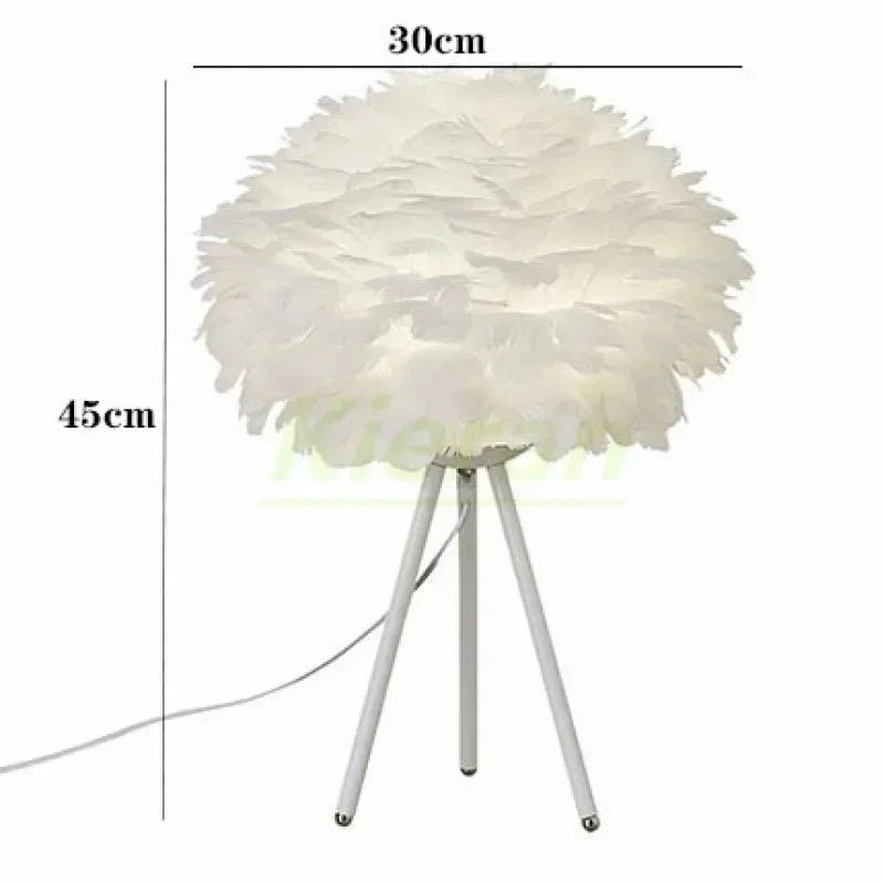 Modern Simple Feather LED Table Lamp | Luxury Home Accessories | Heulog Glow