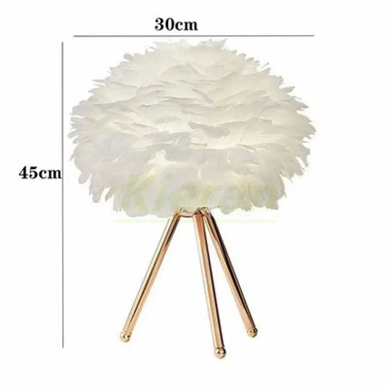 Modern Simple Feather LED Table Lamp | Luxury Home Accessories | Heulog Glow