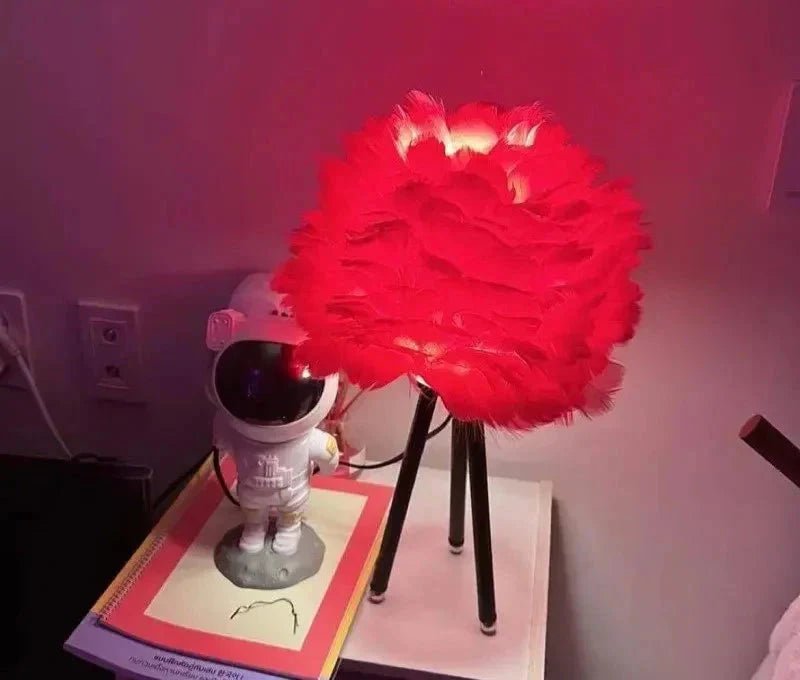 Modern Simple Feather LED Table Lamp | Luxury Home Accessories | Heulog Glow