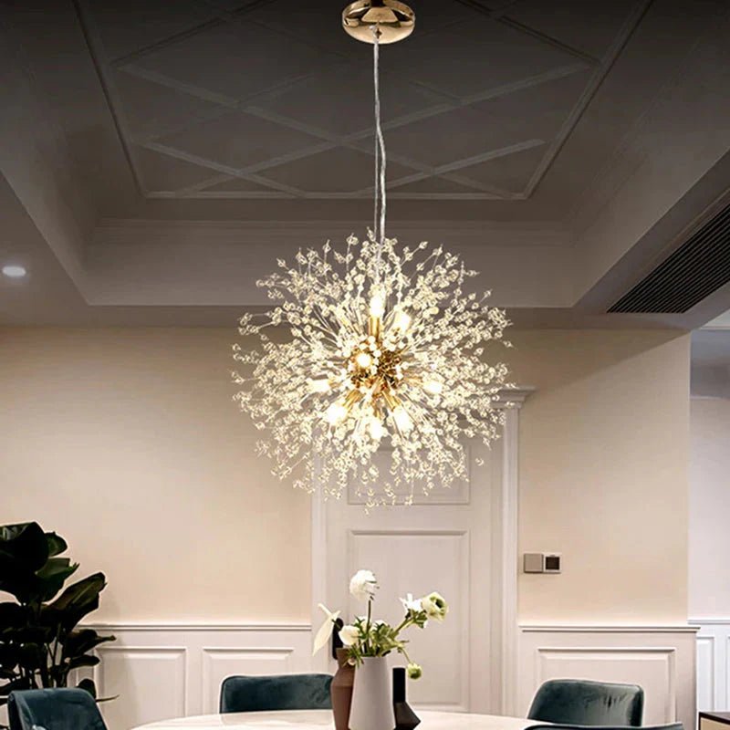 Modern Sky Star Fireball Crystal Pendant LED Light | Luxury Home Accessories | Heulog Glow