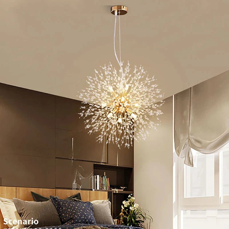 Modern Sky Star Fireball Crystal Pendant LED Light | Luxury Home Accessories | Heulog Glow