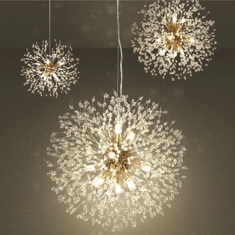 Modern Sky Star Fireball Crystal Pendant LED Light | Luxury Home Accessories | Heulog Glow