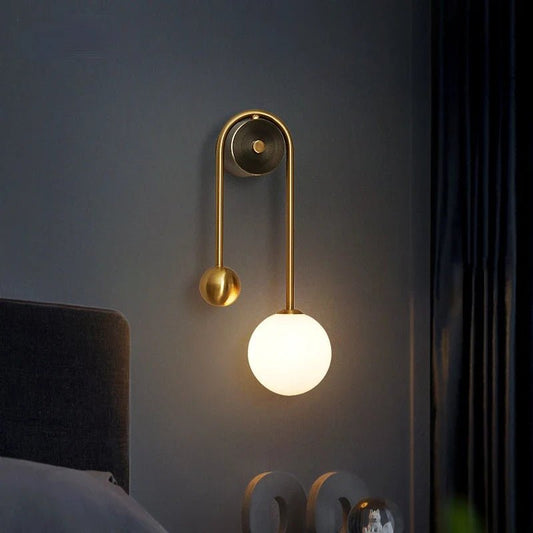 Modern Wall Lamp Glass Ball Lampshade | Luxury Home Accessories | Heulog Glow