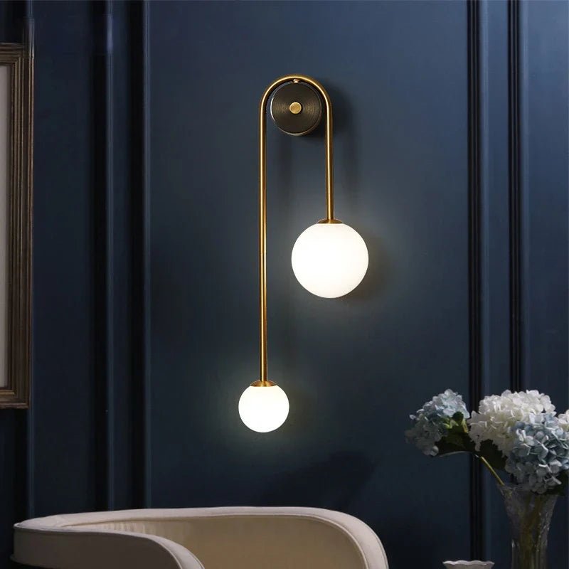 Modern Wall Lamp Glass Ball Lampshade | Luxury Home Accessories | Heulog Glow