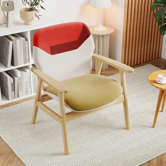 Modern Accent Chair Upholstered Side Armchair with Backrest