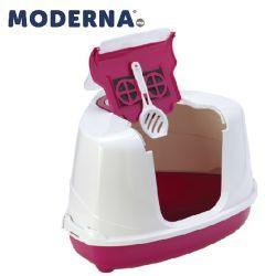 Moderna Corner Hooded Flip Loo Litter Tray | Luxury Home Accessories | Heulog Glow